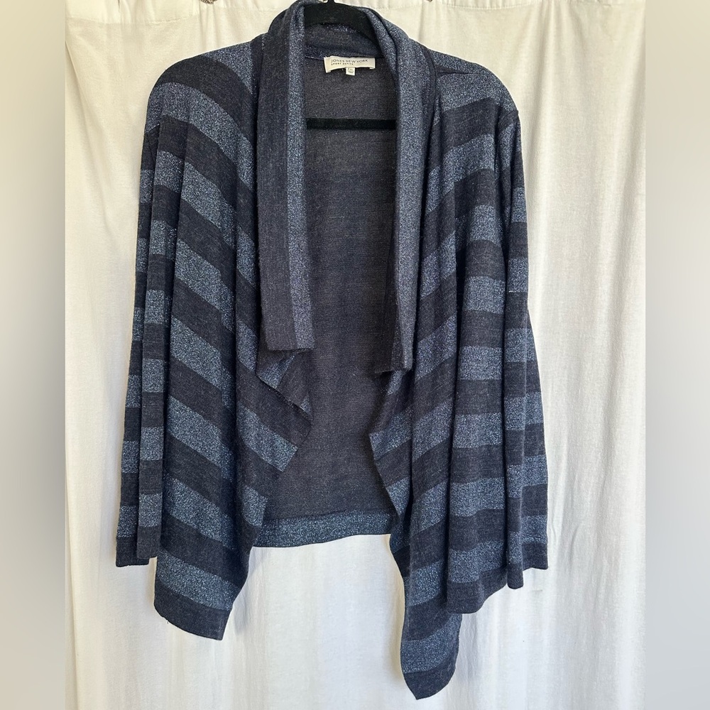 Jones New York Sport striped cardigan